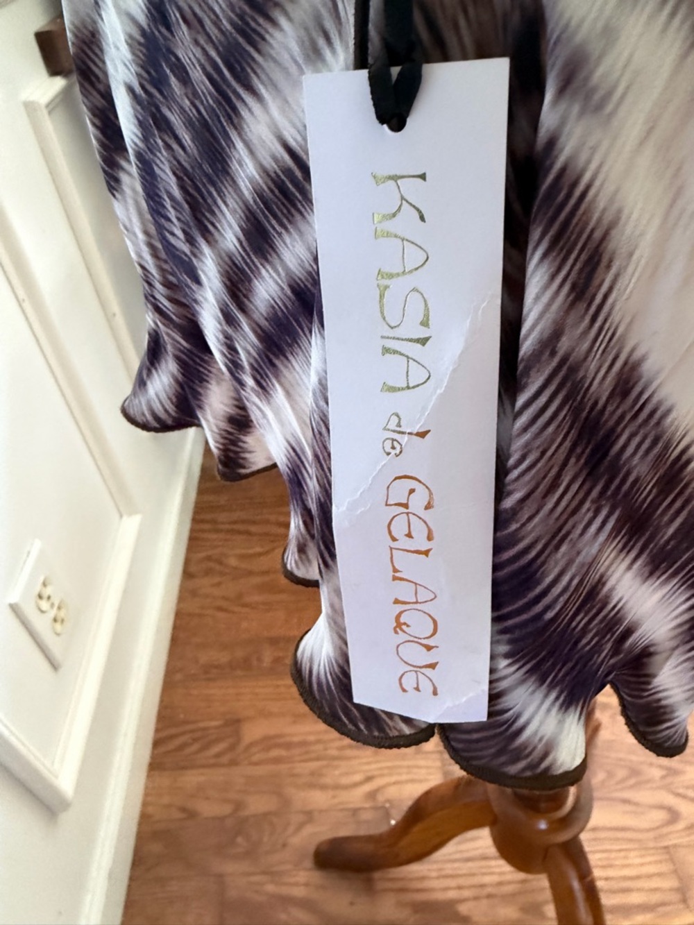 Kasia de Gelaque jeweled zebra Halter top - Purple & White - Picture 5 of 5